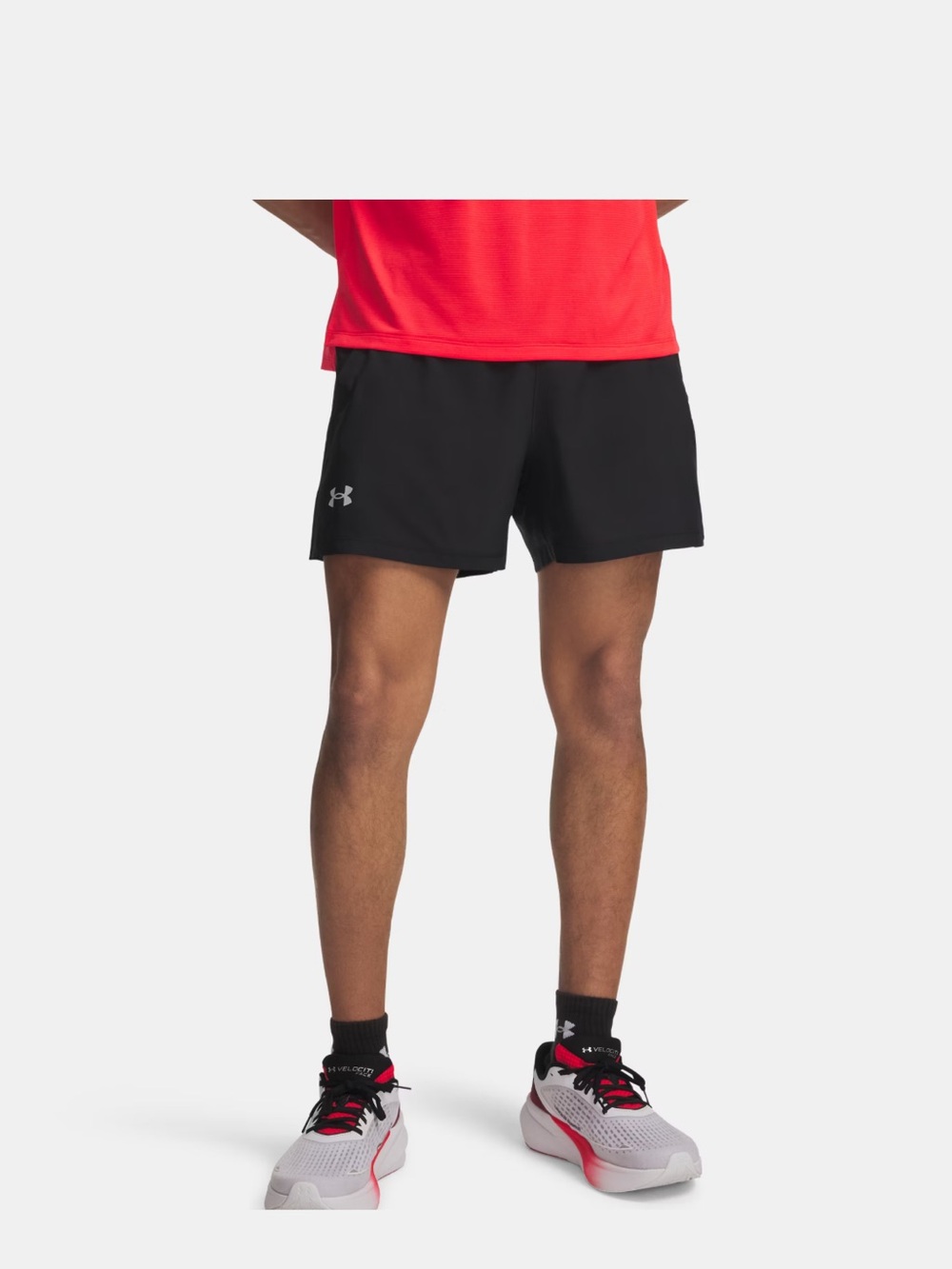 Under Armour Men’s Launch Black Athletic Running Shorts 5 inch inseam Large